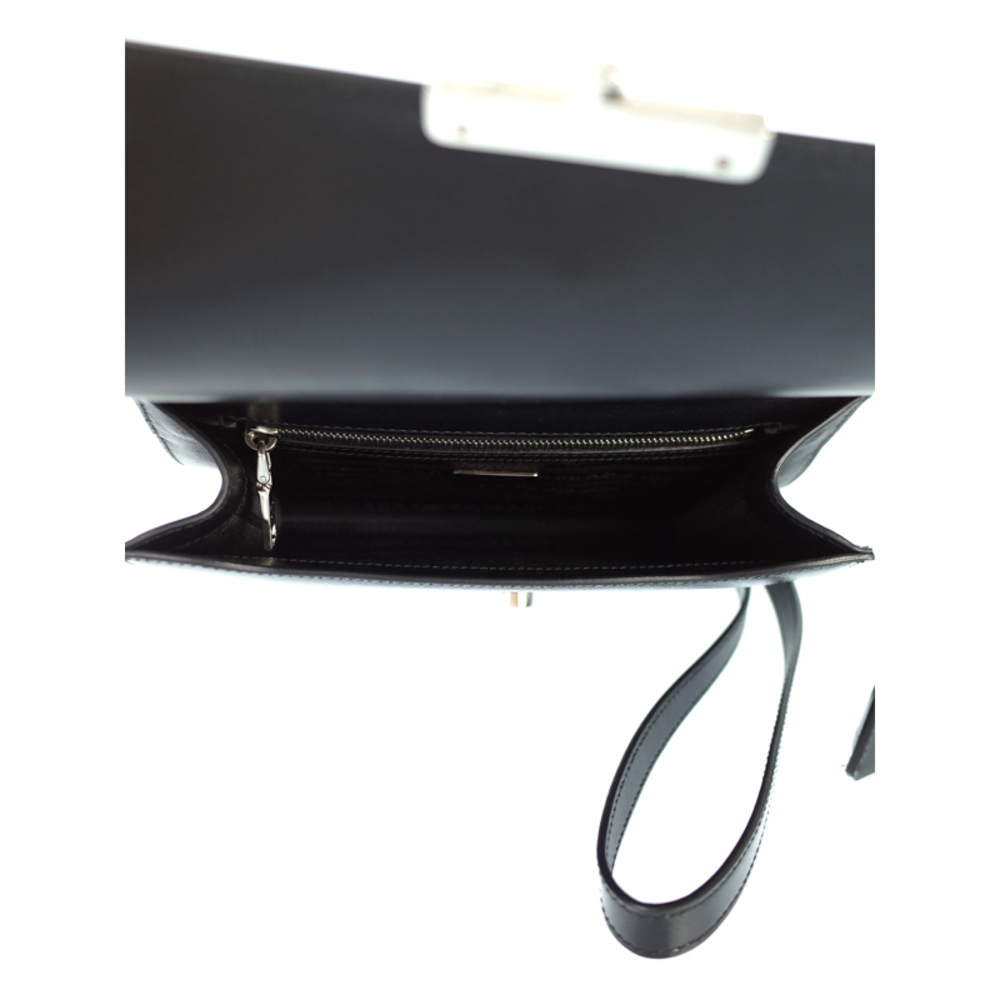 Prada Leather Shoulder Bag Handbag Black - Picture 3 of 4